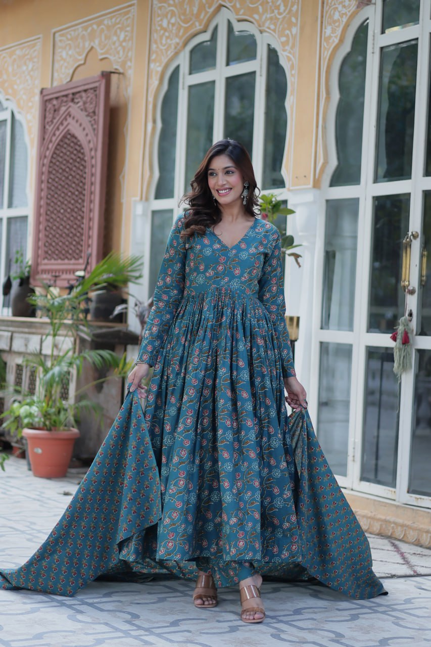 Rama Pure Cotton 3-Piece Ethnic Suit Set