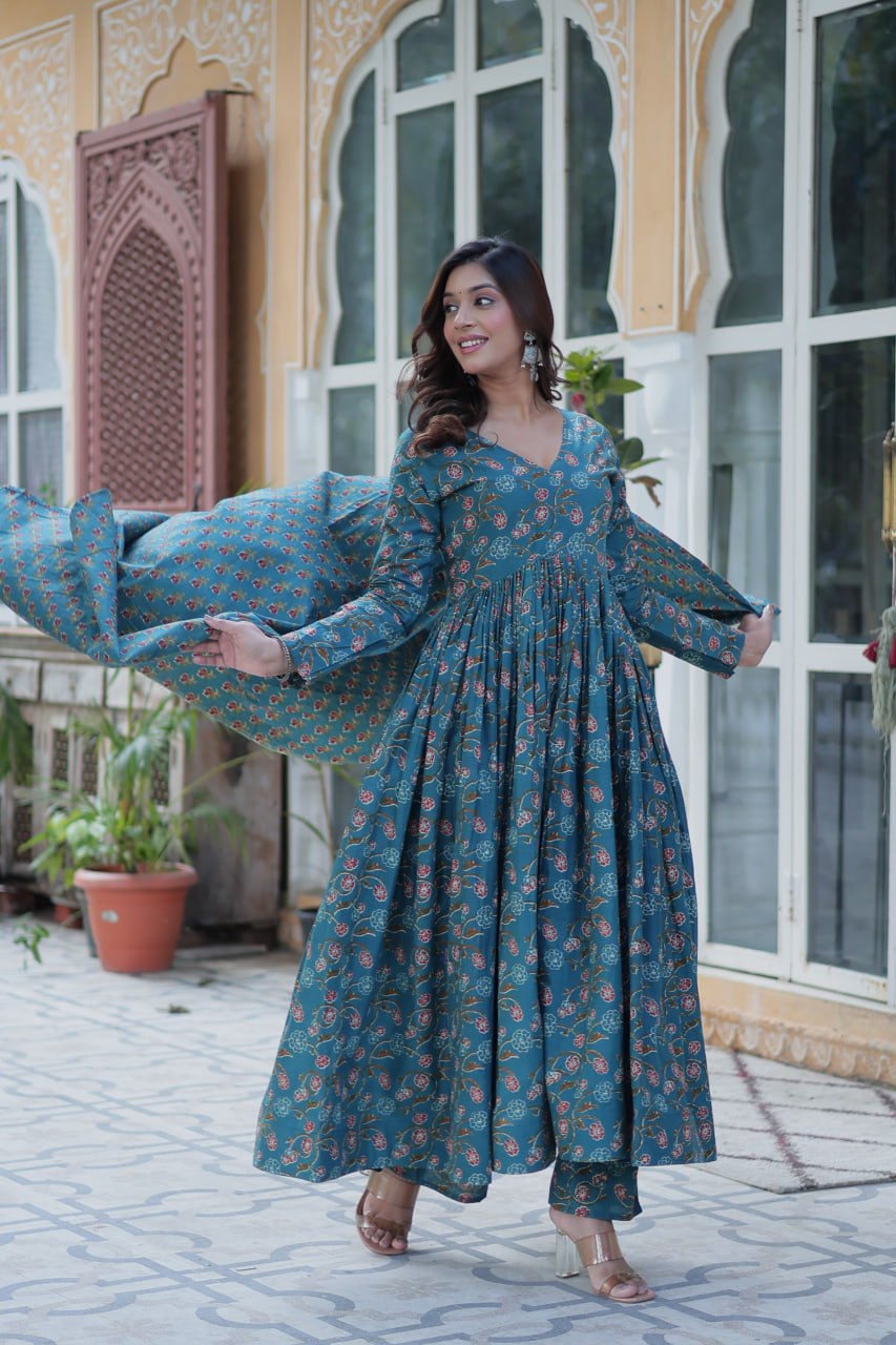 Rama Pure Cotton 3-Piece Ethnic Suit Set
