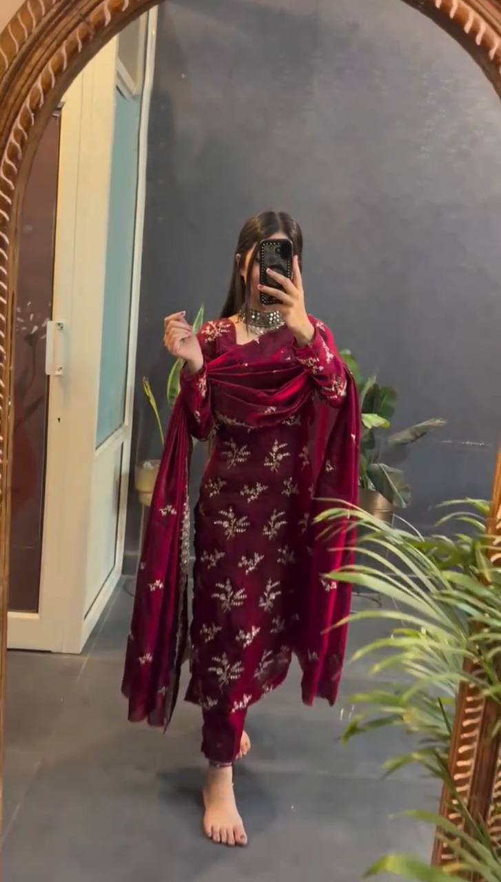 Rani Pink Elegant Crunchy Silk Ensemble