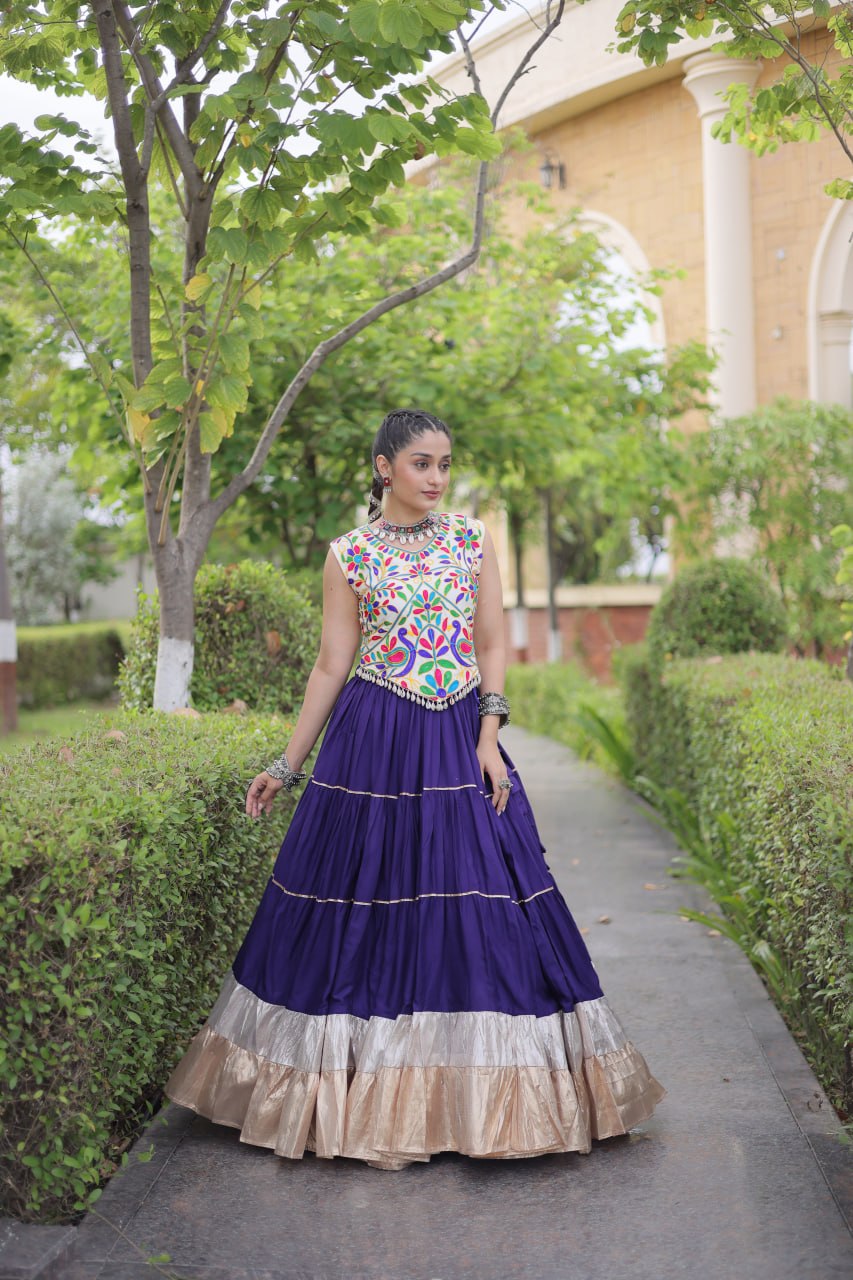 Rayon Kutchi Work Lehenga Choli