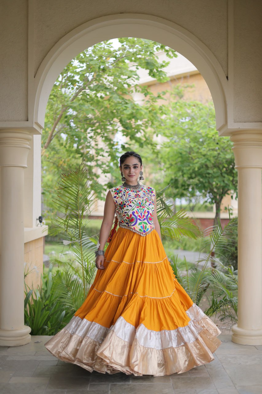 Rayon Kutchi Work Lehenga Choli