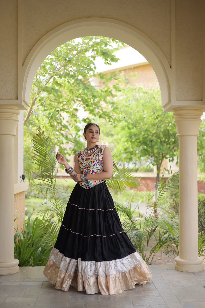 Rayon Kutchi Work Lehenga Choli