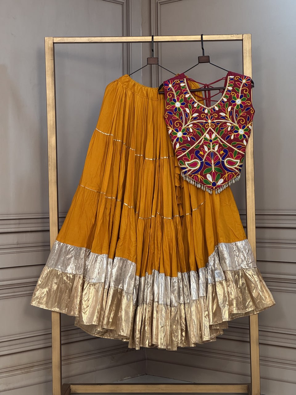 Rayon Kutchi Work Lehenga Choli