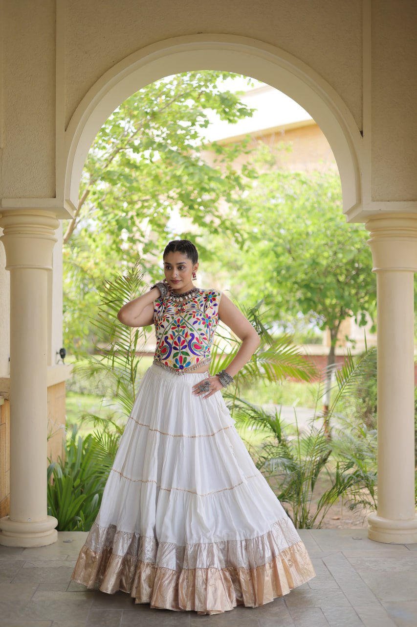 Rayon Kutchi Work Lehenga Choli
