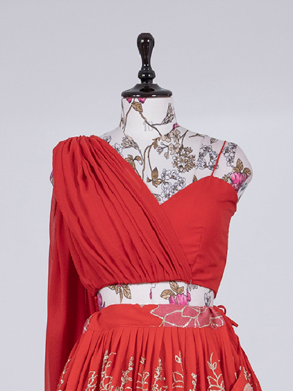 Red Color Georgette Ready Made Blouse