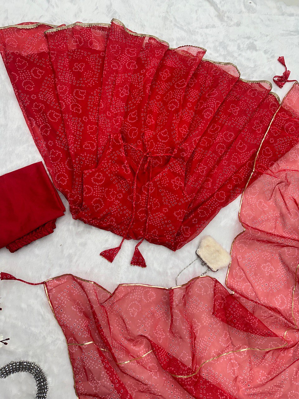 Red Exclusive Digital Printed Anarkali Suit