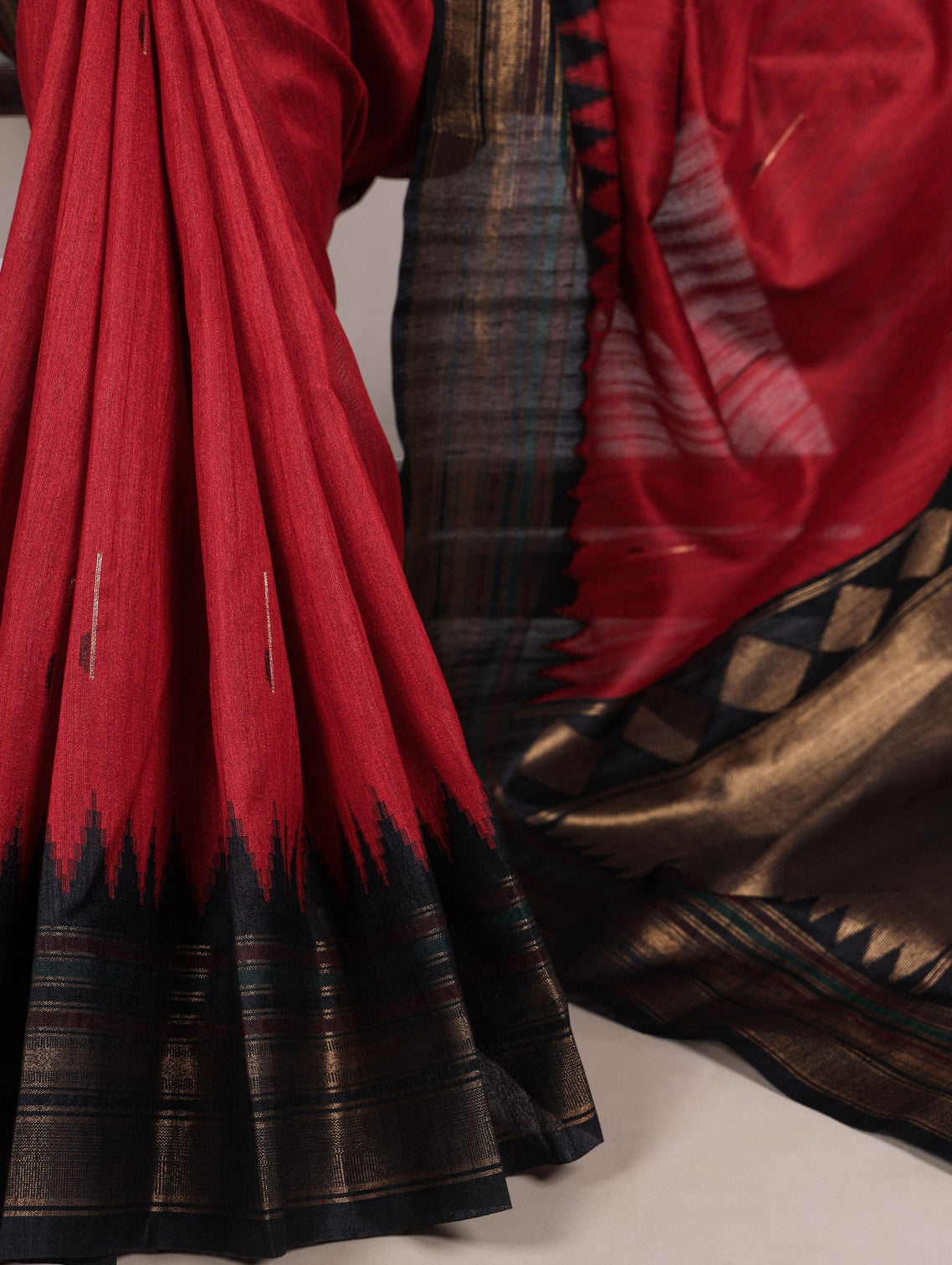 Red Silk Zari Weaving Saree