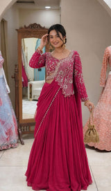 Rangoli Lehenga Choli with Embroidery Sequence Work For Special Occasions