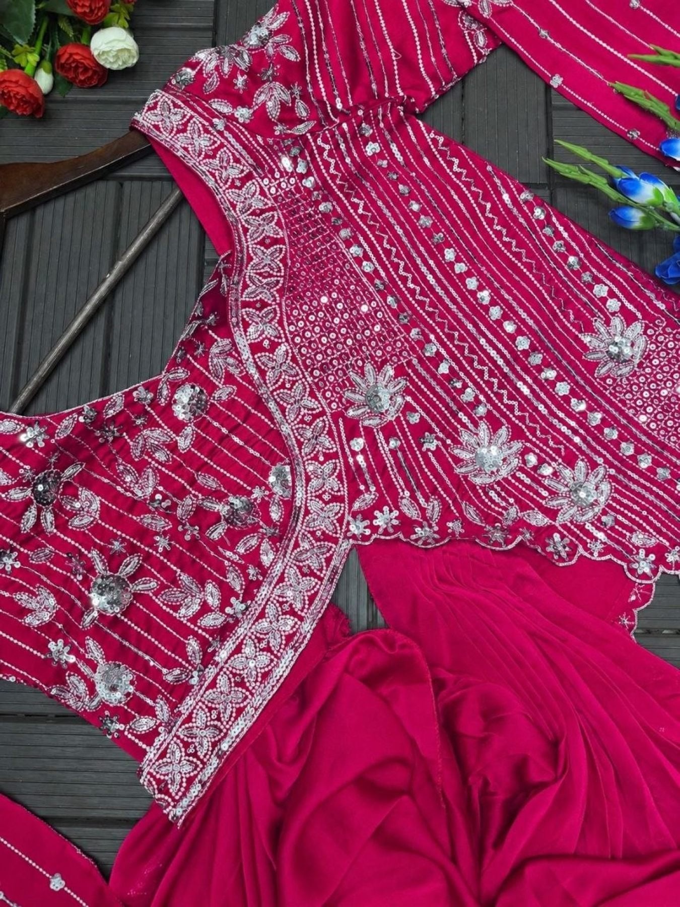 Rangoli Lehenga Choli with Embroidery Sequence Work For Special Occasions