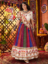 Regal Multi-Color Bandhani Printed Georgette Navratri Special Lehenga Choli