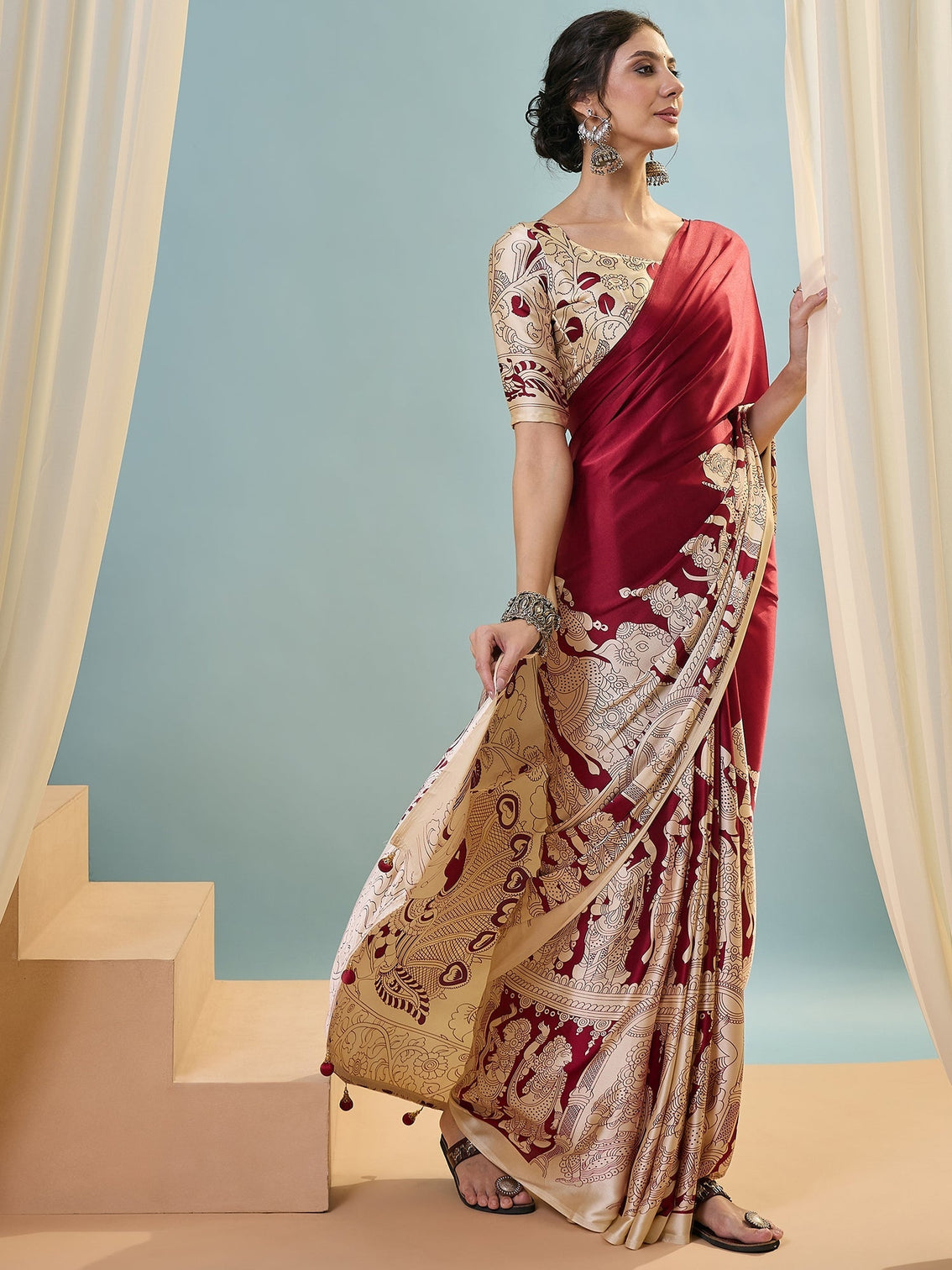 Riyana Classic Semi Modal Saree for Traditional Functions