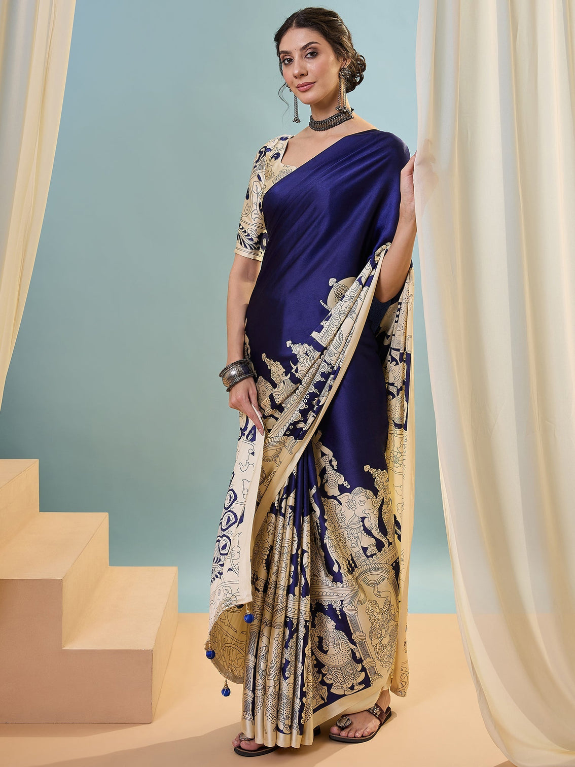 Riyana Classic Semi Modal Saree for Traditional Functions