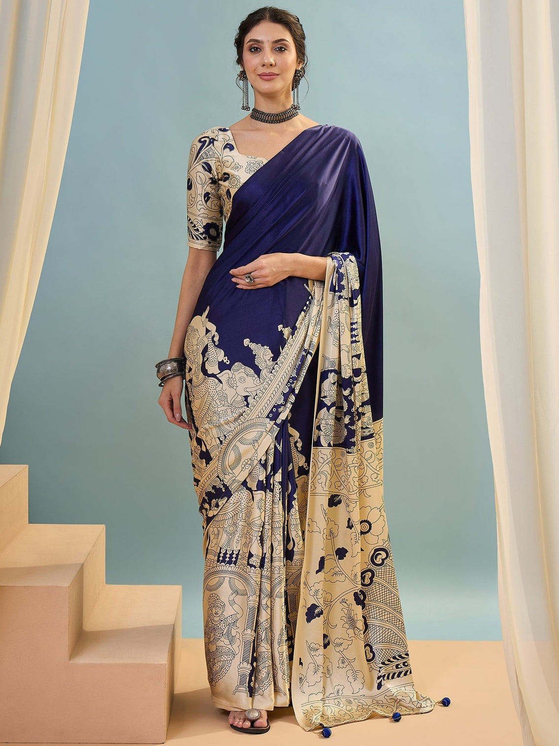 Riyana Classic Semi Modal Saree for Traditional Functions