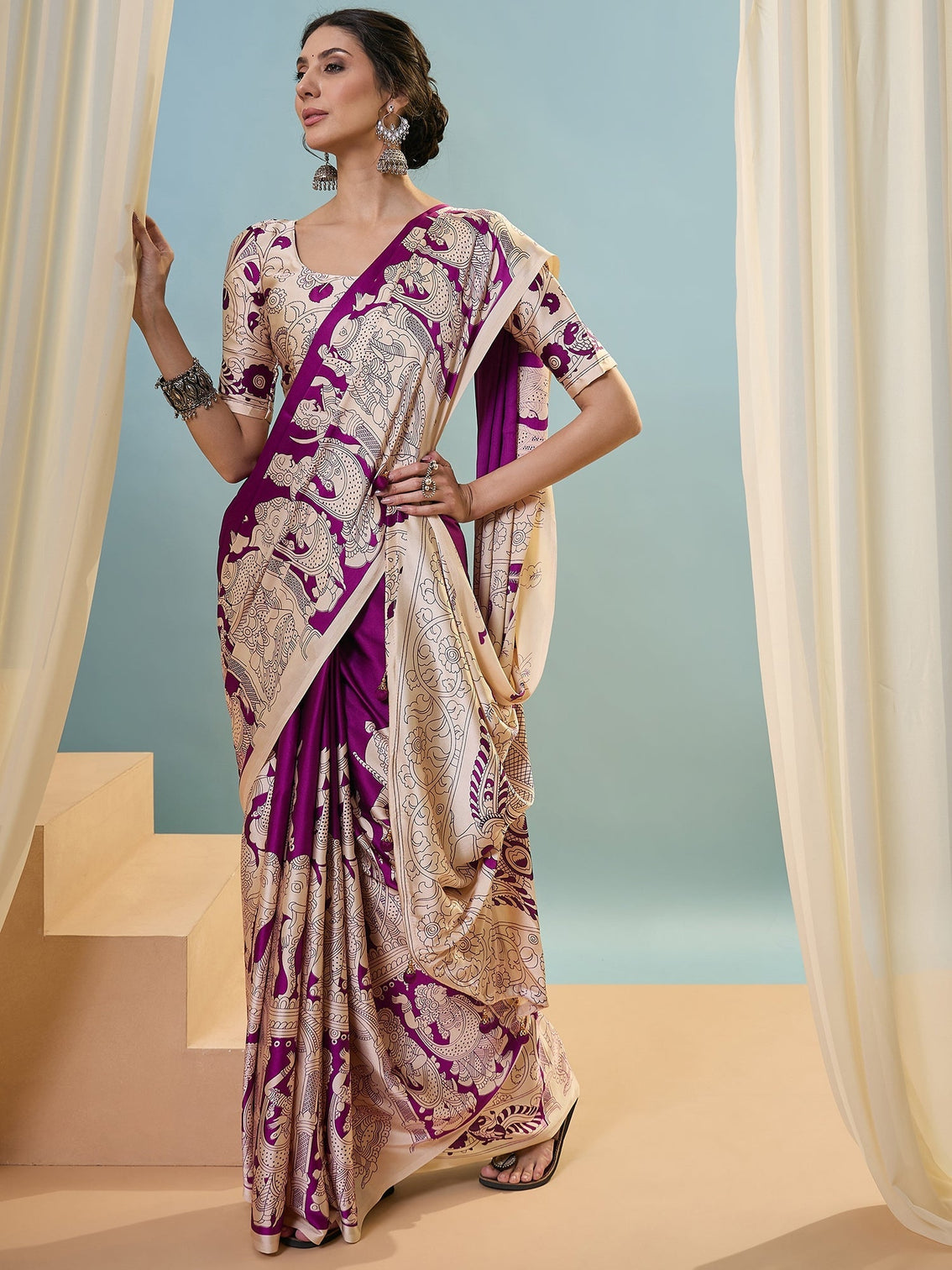 Riyana Classic Semi Modal Saree for Traditional Functions