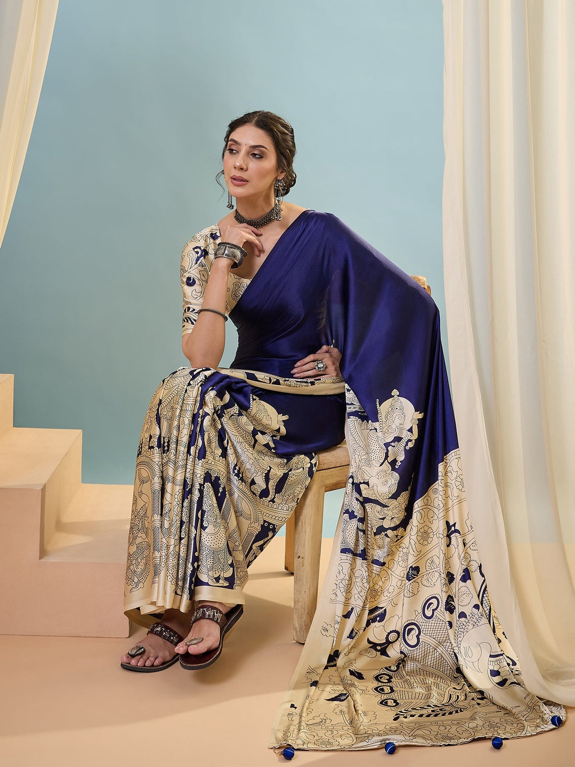 Riyana Classic Semi Modal Saree for Traditional Functions