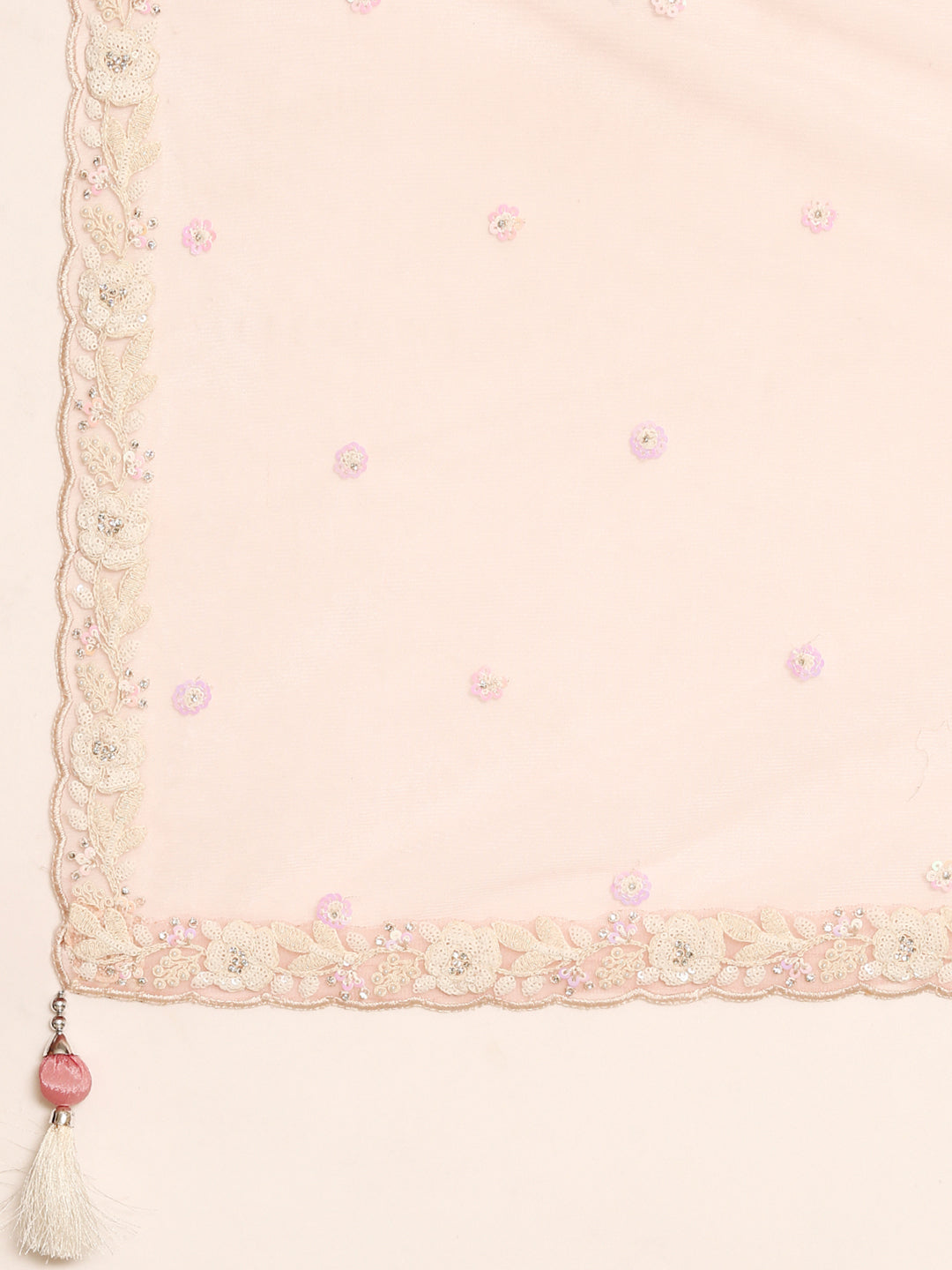 Rose Gold Chinon Sequins and Zarkan embroidery Semi-Stitched Lehenga choli & Dupatta