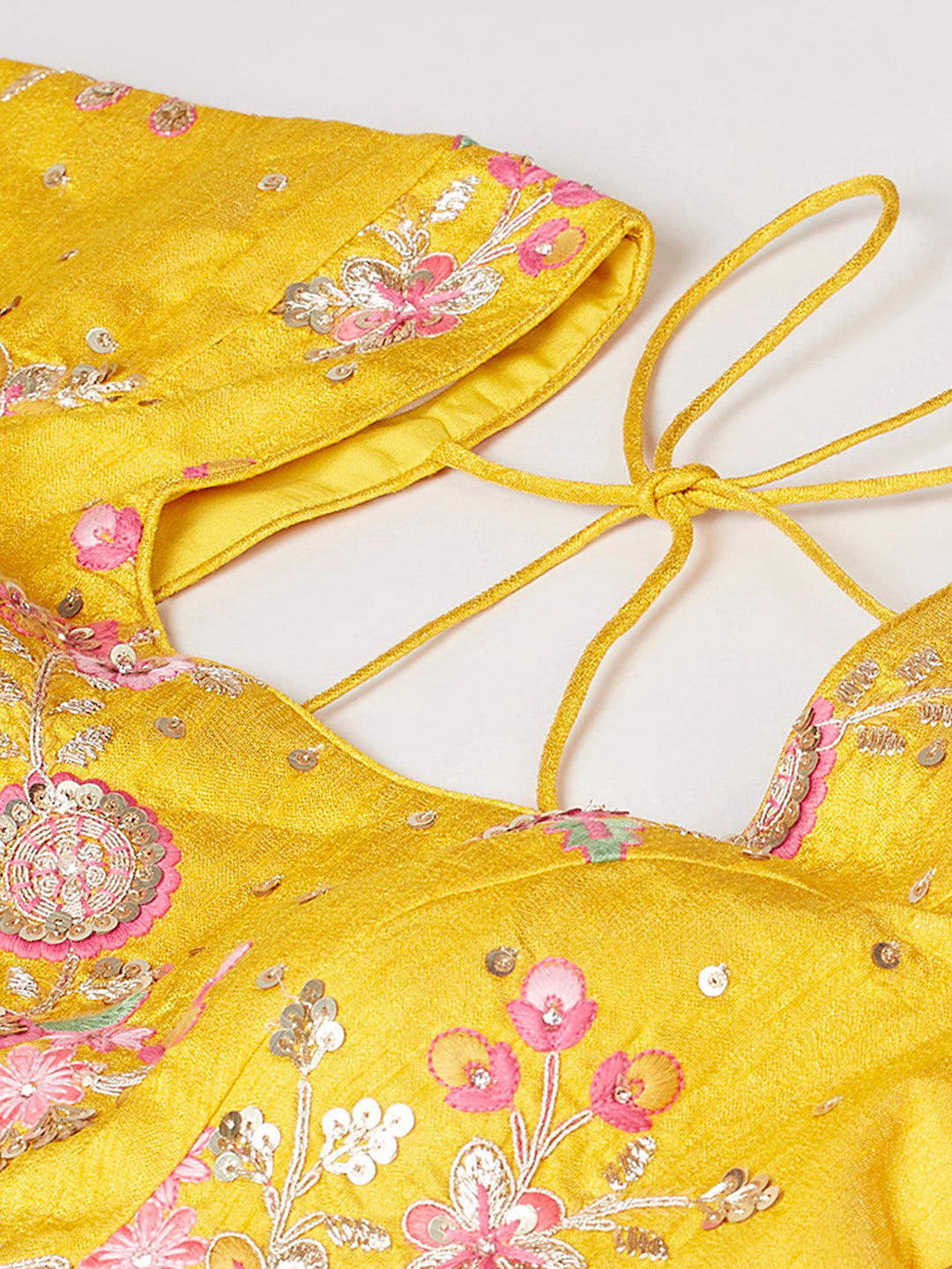 Rose Pure Georgette Sequinse Work Semi-Stitched Lehenga & Unstitched Blouse with Dupatta