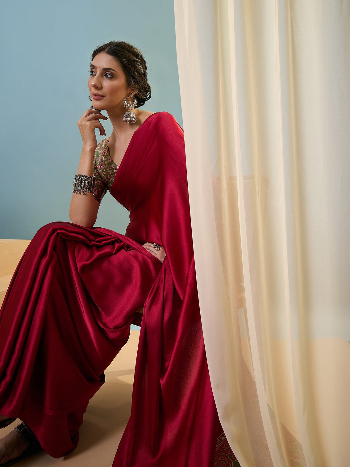Saanvika Premium Semi Modal Saree for Festive Wear