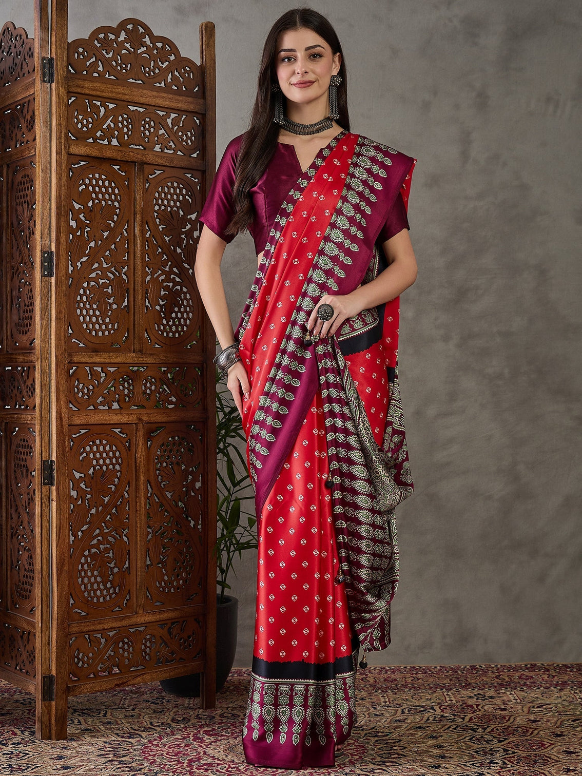 Samyra Lightweight Semi Modal Saree for Festive Occasions