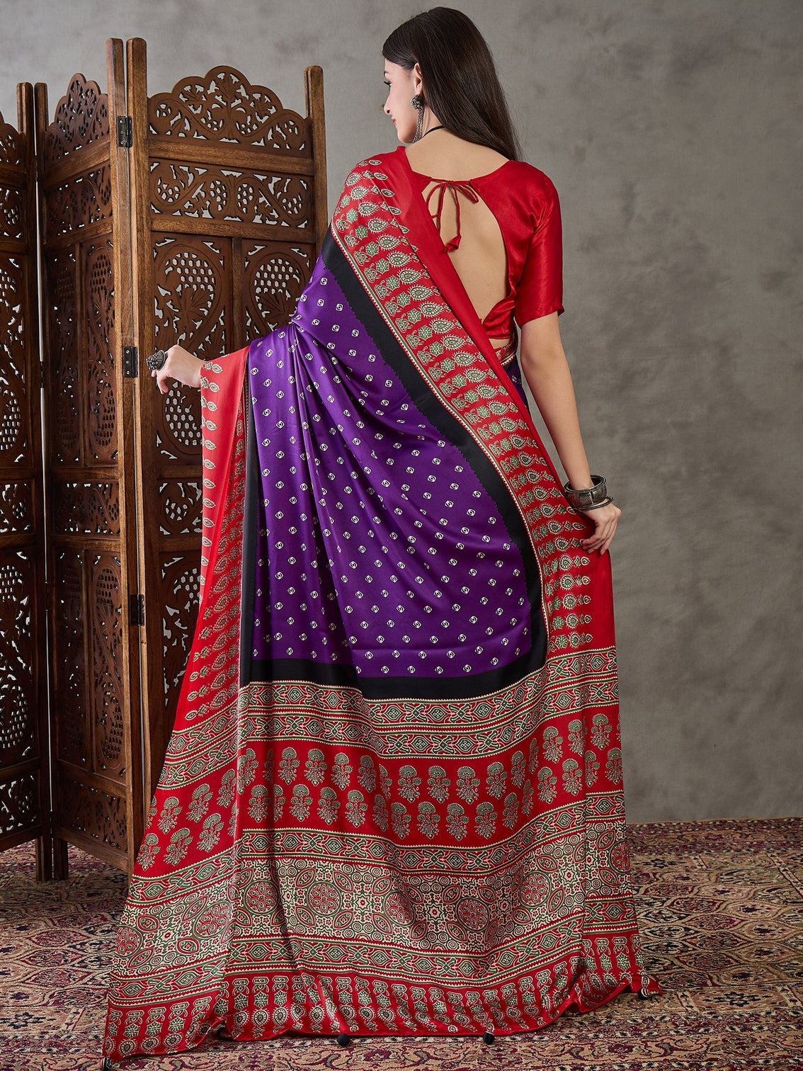 Samyra Lightweight Semi Modal Saree for Festive Occasions