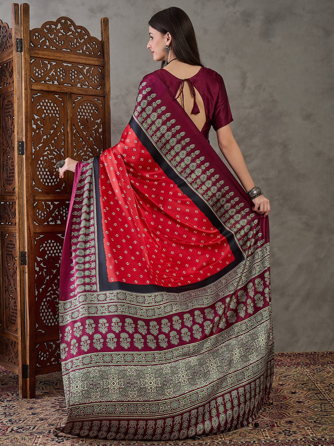 Samyra Lightweight Semi Modal Saree for Festive Occasions