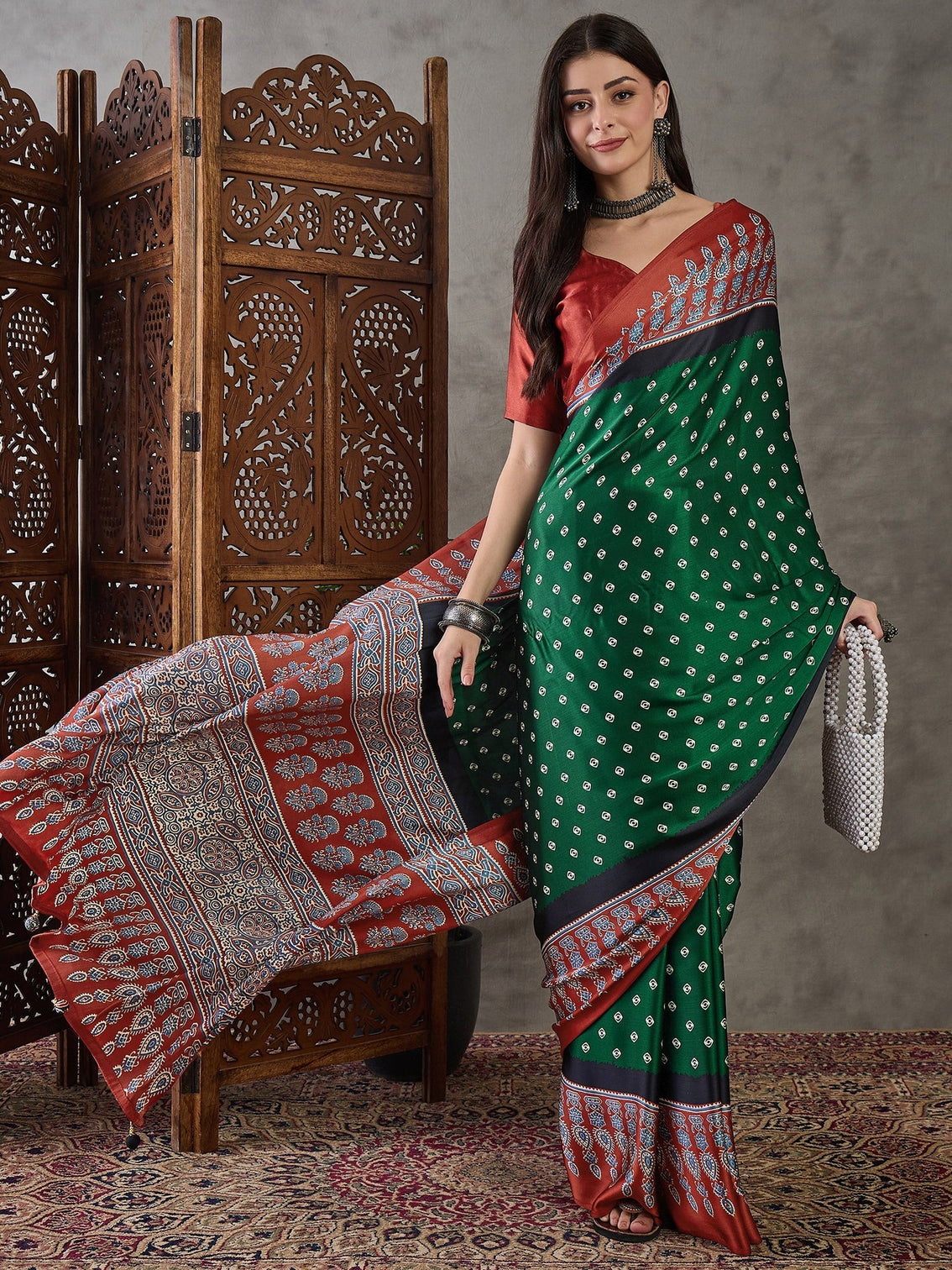 Samyra Lightweight Semi Modal Saree for Festive Occasions