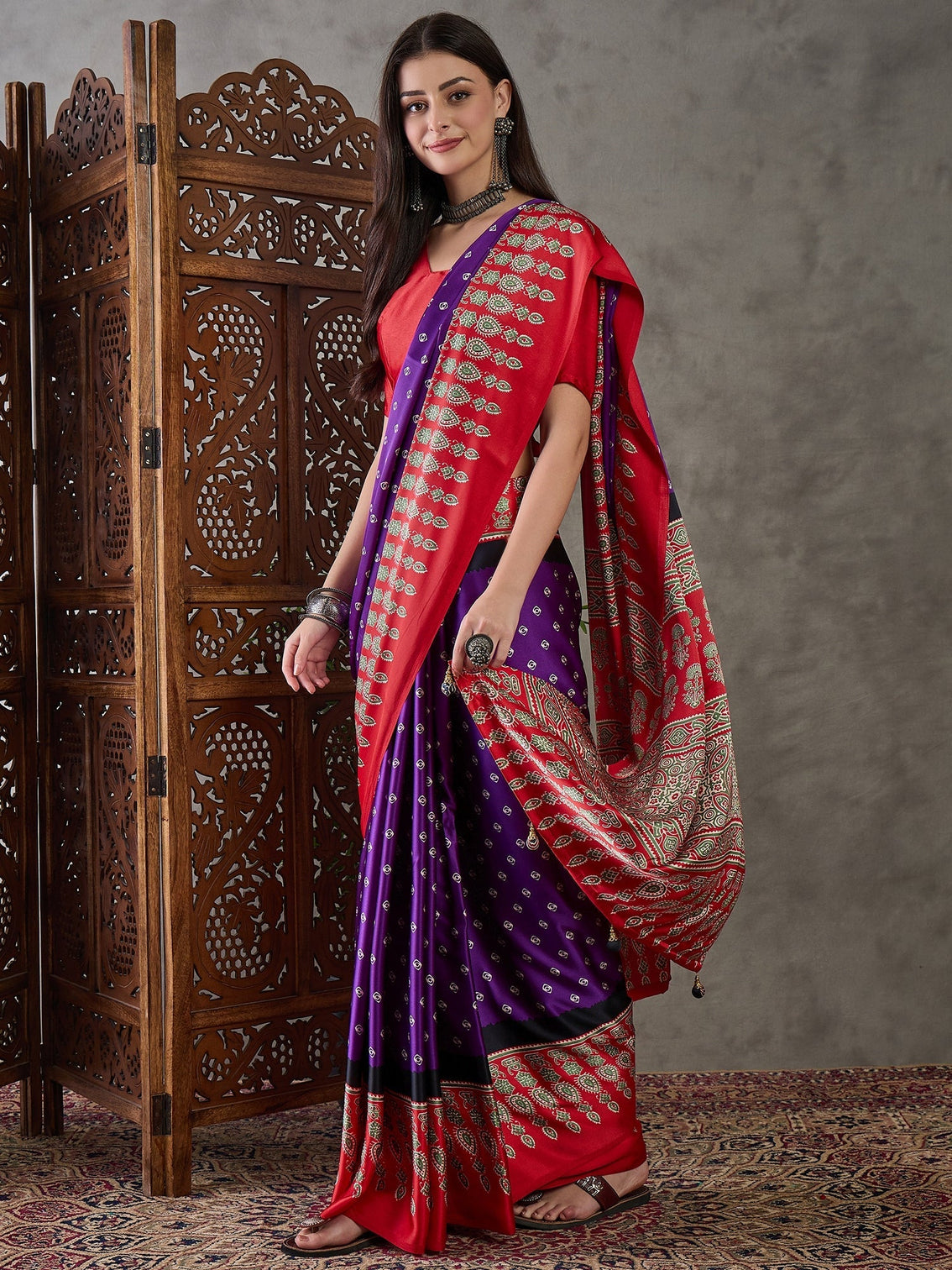 Samyra Lightweight Semi Modal Saree for Festive Occasions