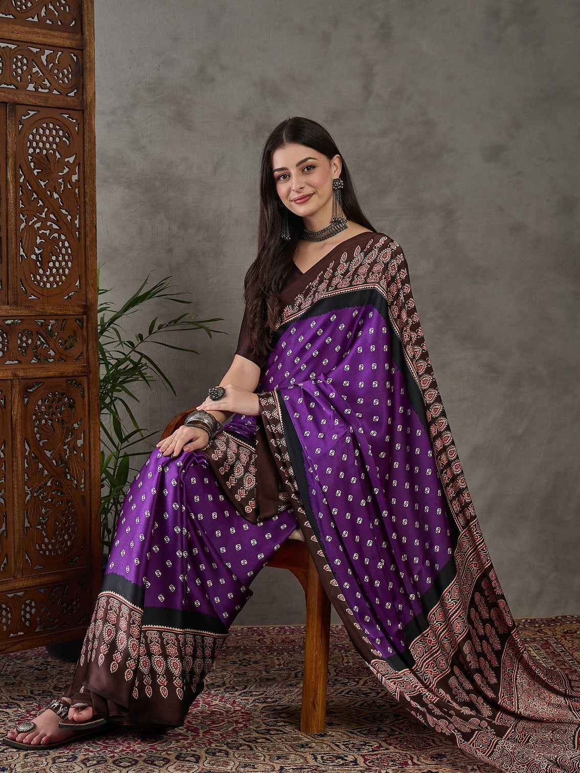 Samyra Lightweight Semi Modal Saree for Festive Occasions