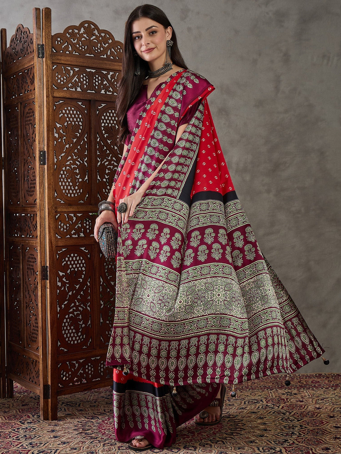 Samyra Lightweight Semi Modal Saree for Festive Occasions