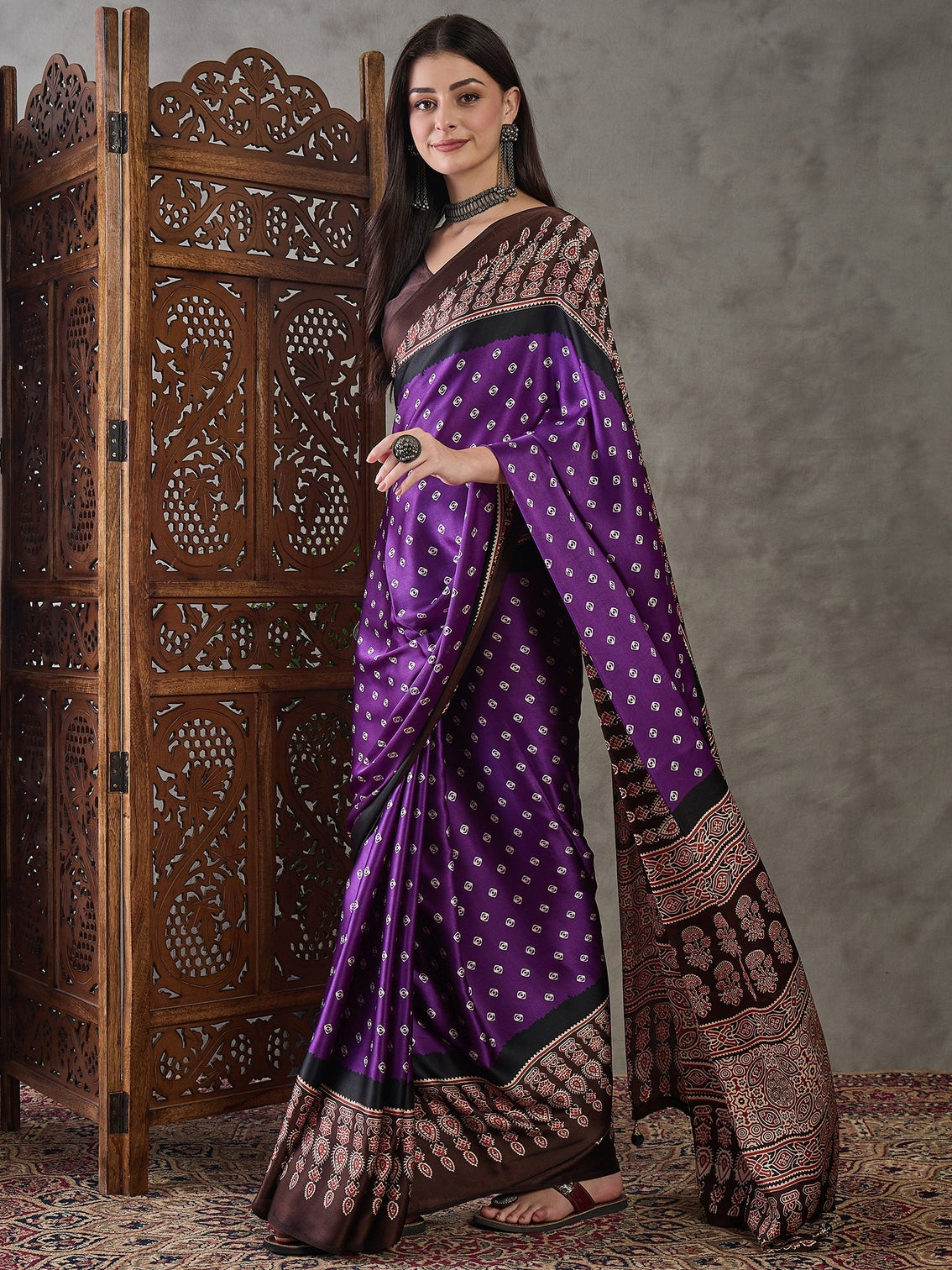 Samyra Lightweight Semi Modal Saree for Festive Occasions