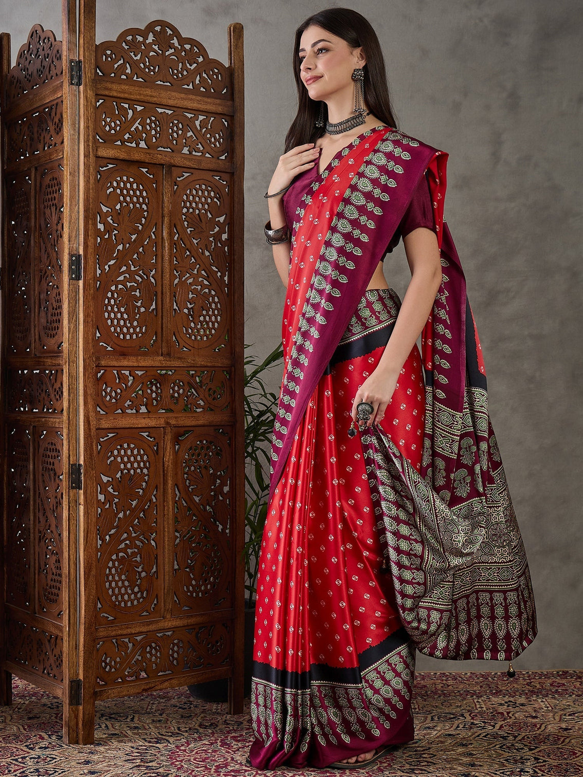 Samyra Lightweight Semi Modal Saree for Festive Occasions