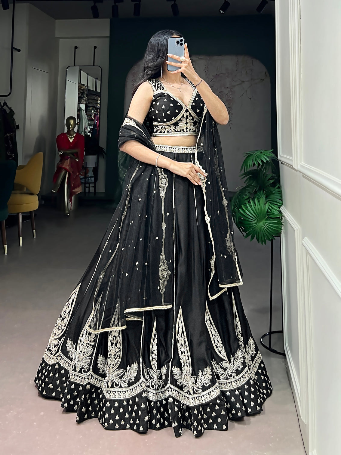 Wedding wear embroidery lehenga choli