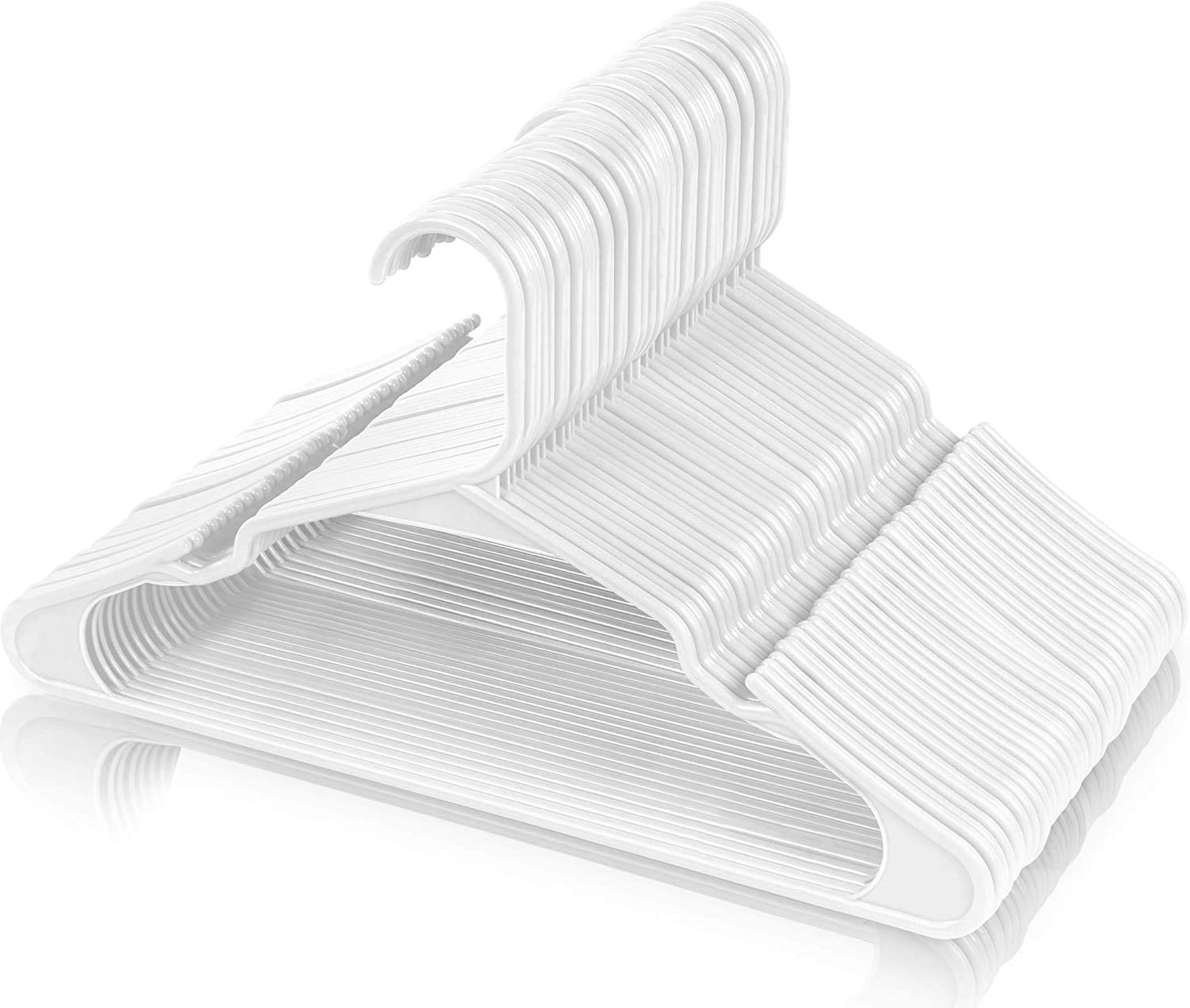Set of 20 Plastic Clothes Hangers for Wardrobe | Multipurpose Non-Slip Hangers for Saree, Dress, Shirt, Pants, Kids Clothes