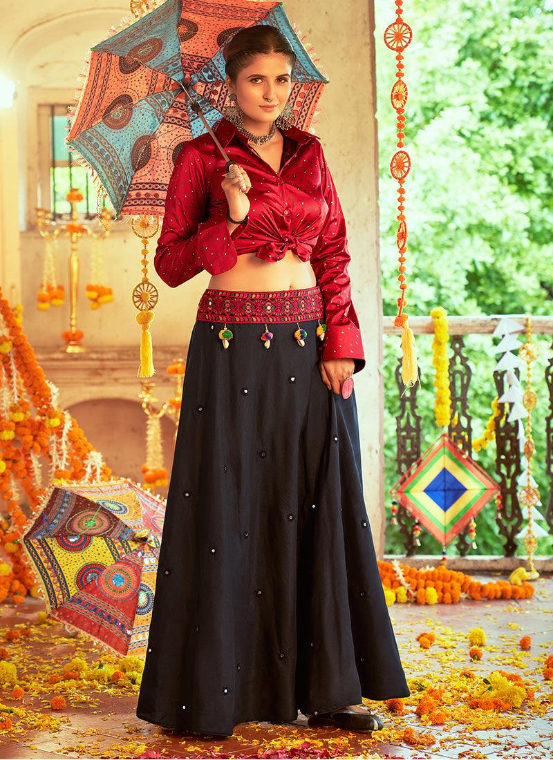 Shirt Style Chaniya Choli For Navratri