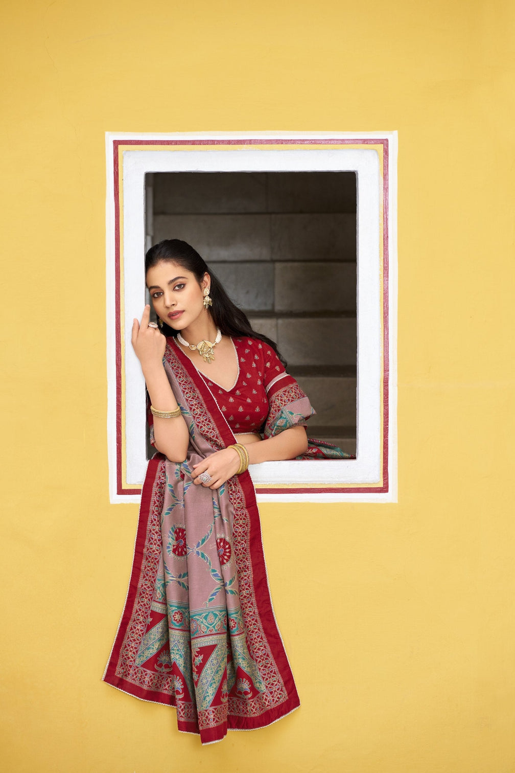 Silk Printed Lehenga with Iconic Sparkle