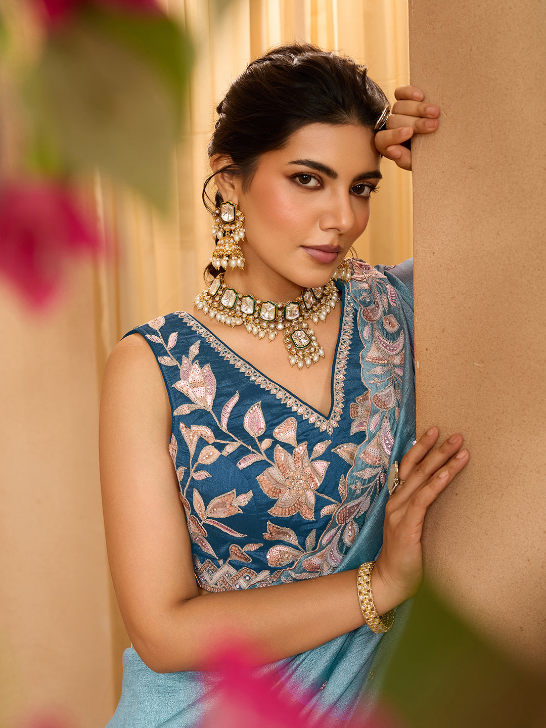 Silk Sequins Embroidered Semi-Stitched Lehenga & Unstitched Blouse With Dupatta