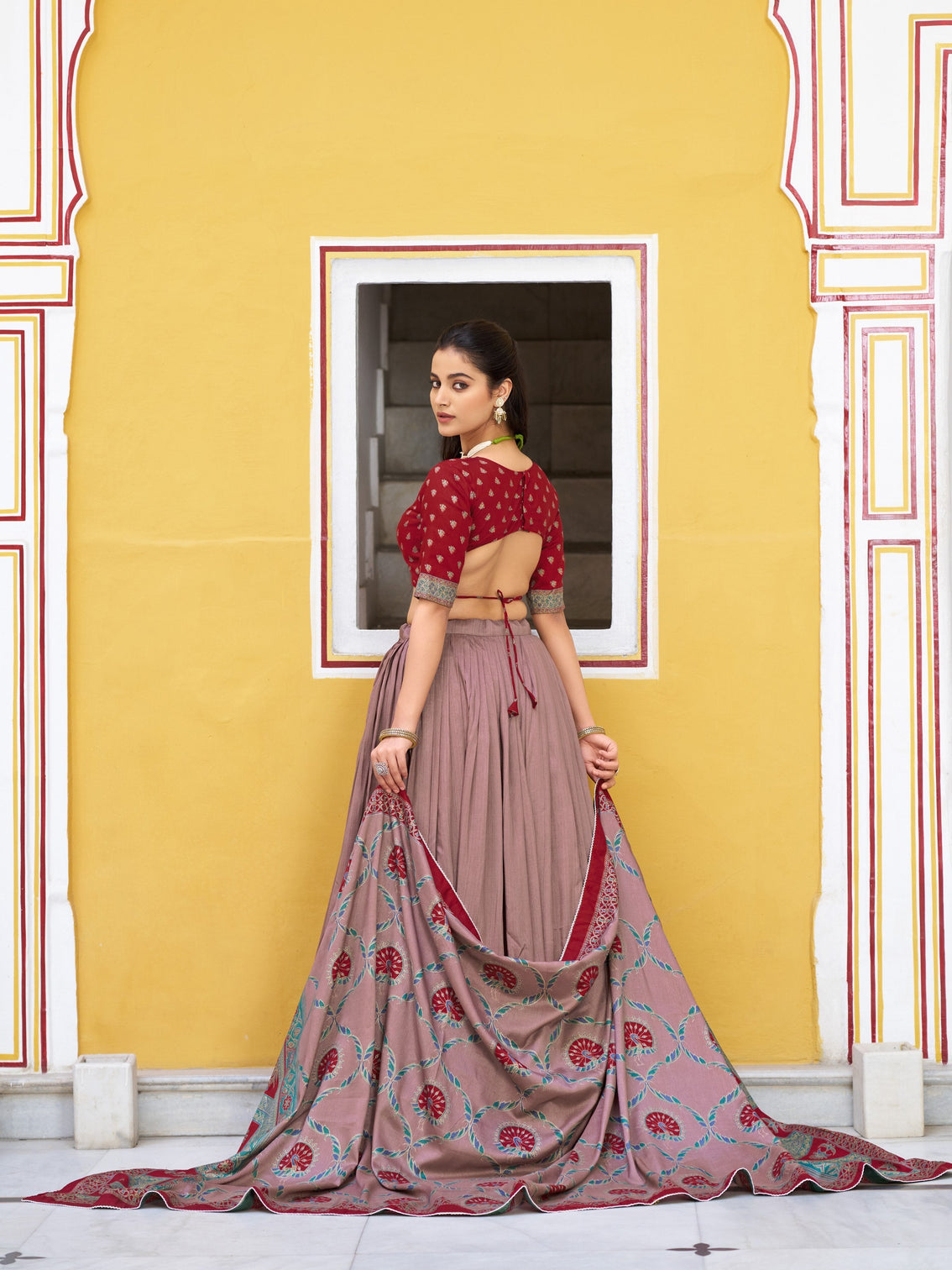 Traditional wear printed lehenga