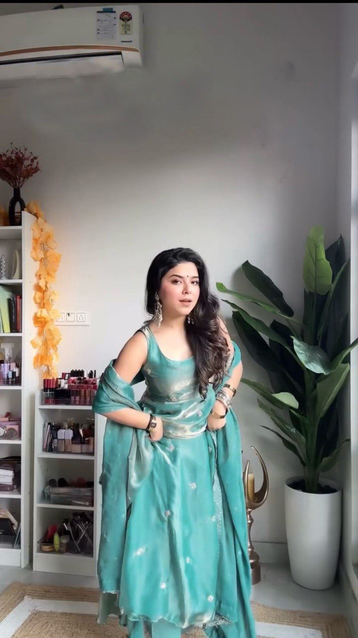 Sky Blue Eid Special Elegant Gown