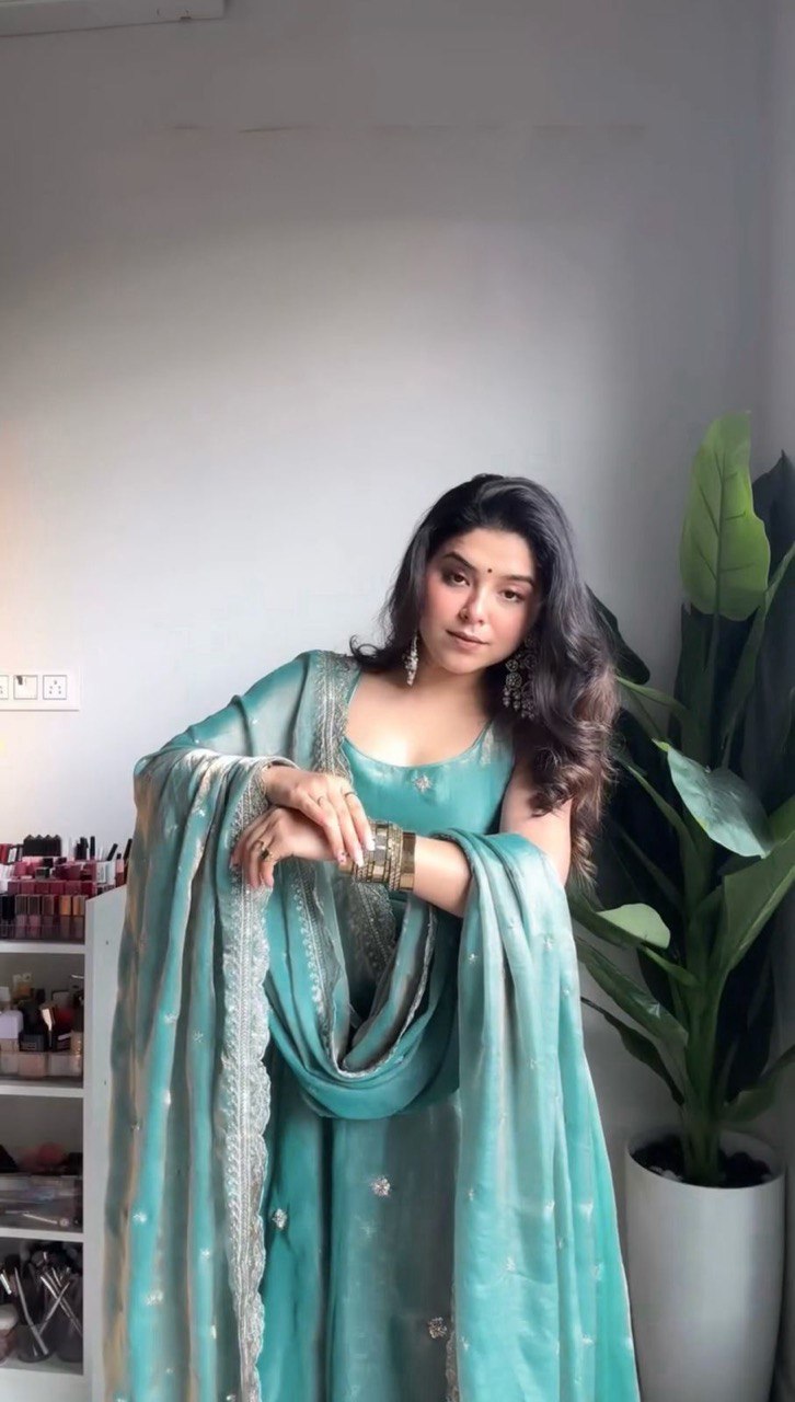 Sky Blue Eid Special Elegant Gown