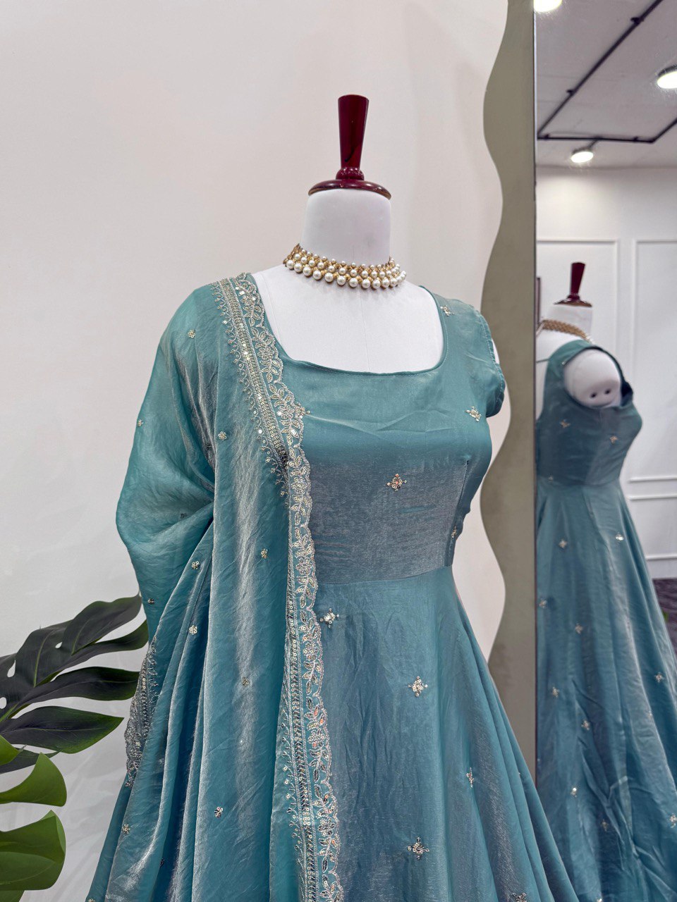 Sky Blue Eid Special Elegant Gown