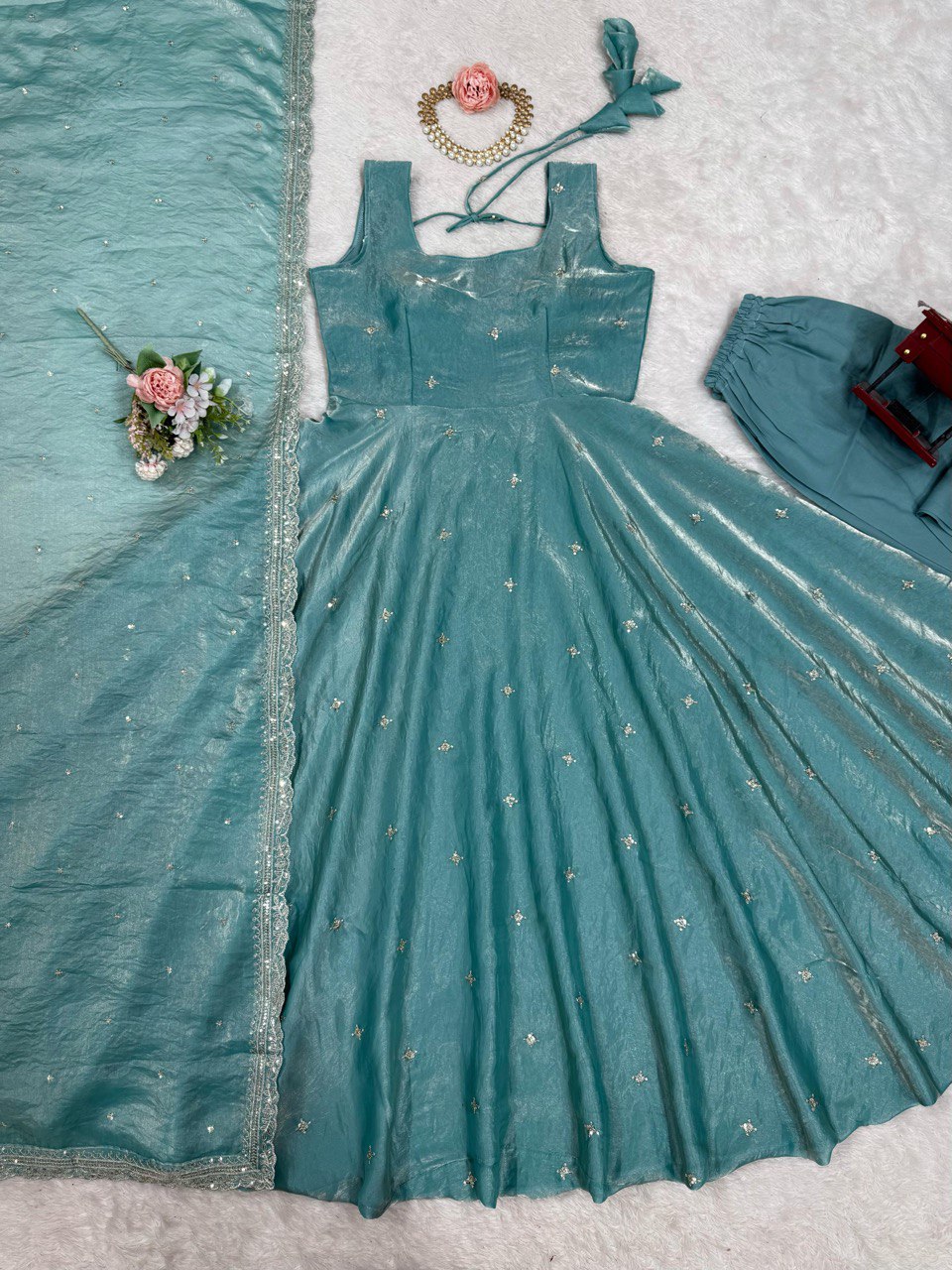 Sky Blue Eid Special Elegant Gown