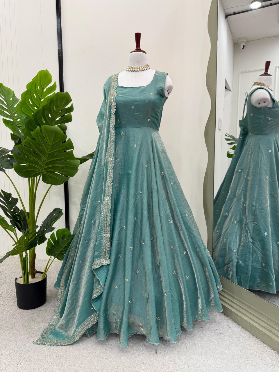 Sky Blue Eid Special Elegant Gown
