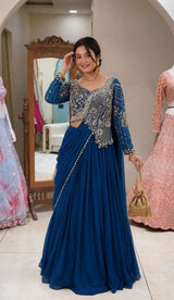 Rangoli Lehenga Choli with Embroidery Sequence Work For Special Occasions