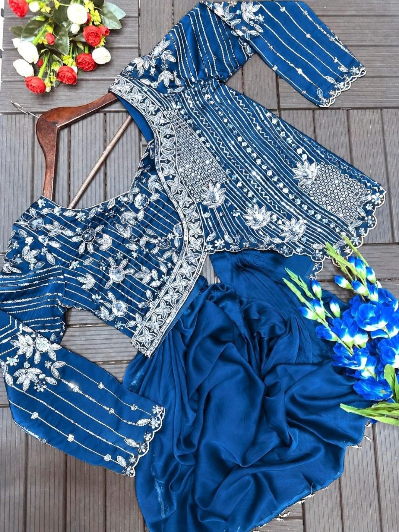 Rangoli Lehenga Choli with Embroidery Sequence Work For Special Occasions