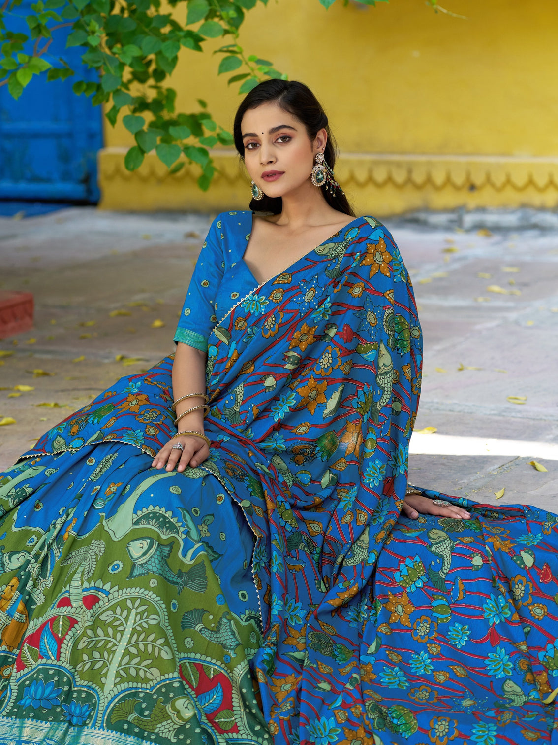 Light weight kalamkari print lehenga