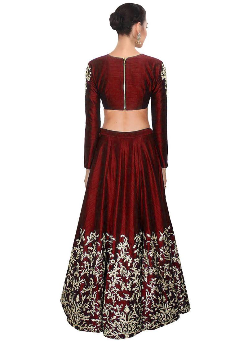 Stylish Maroon Color Party Wear Designer Lehenga Choli