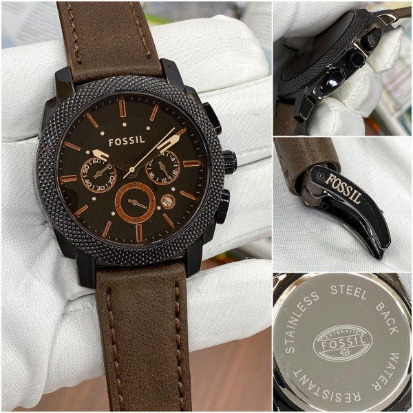 Stylish Men's Fossil Watch Model FS Brown