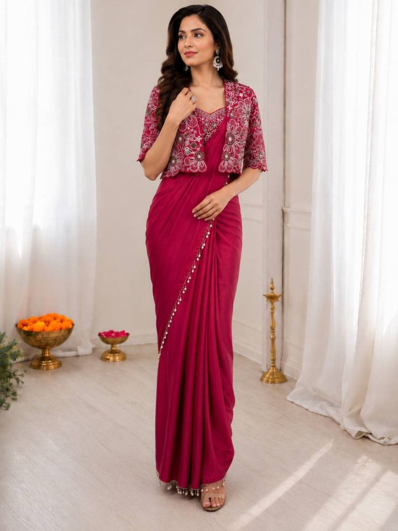 Pink Ready to Wear Saree Collection
