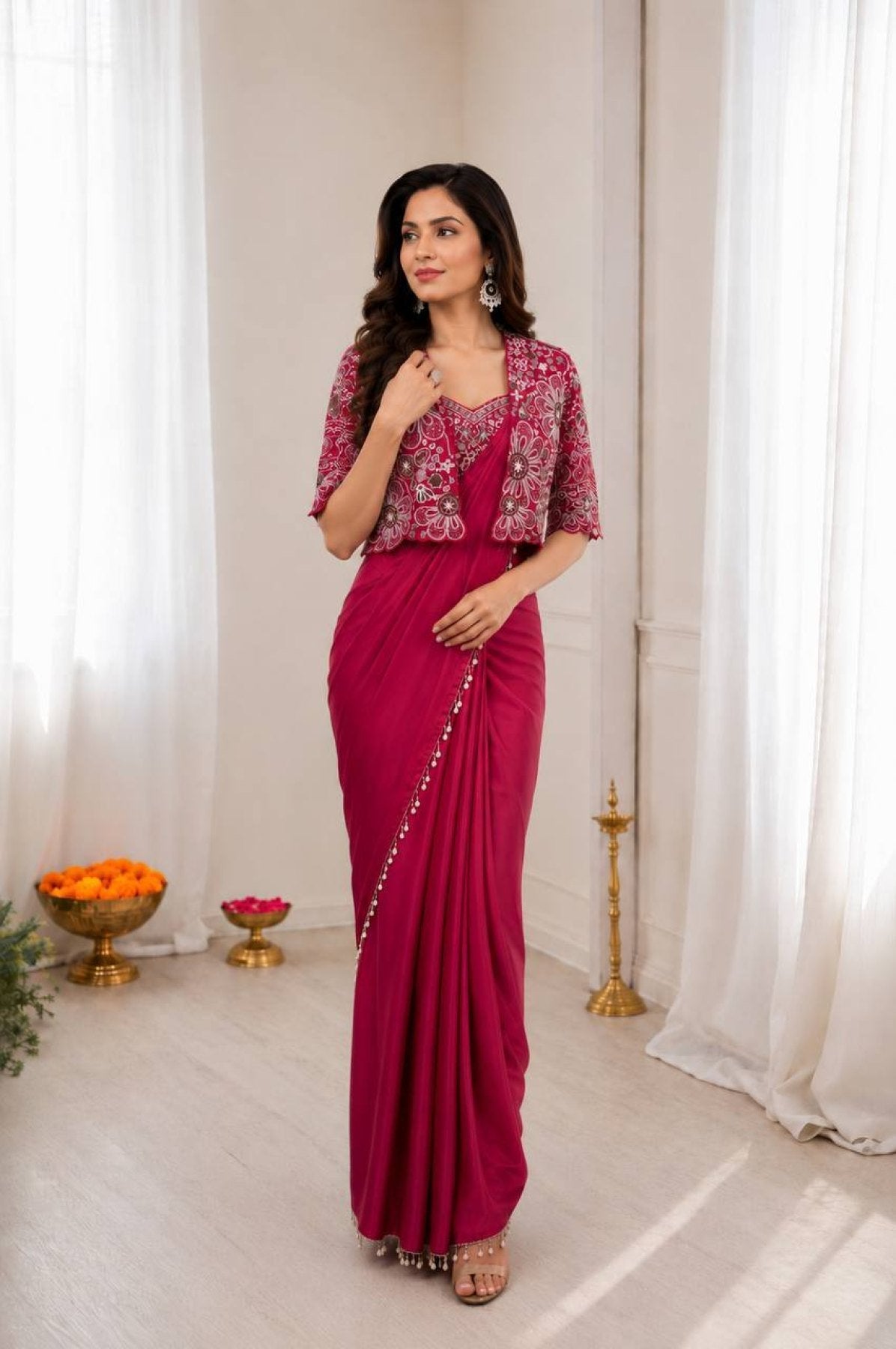 Pink Ready to Wear Saree Collection