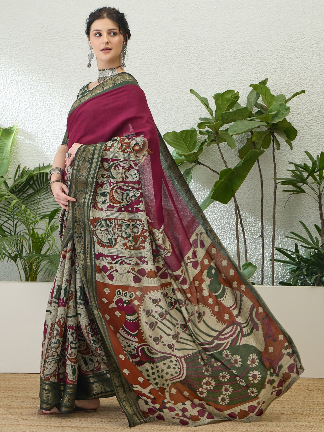 Svarika Comfortable PV Cotton Saree for Daily & Festive Wear
